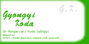 gyongyi koda business card