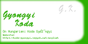 gyongyi koda business card